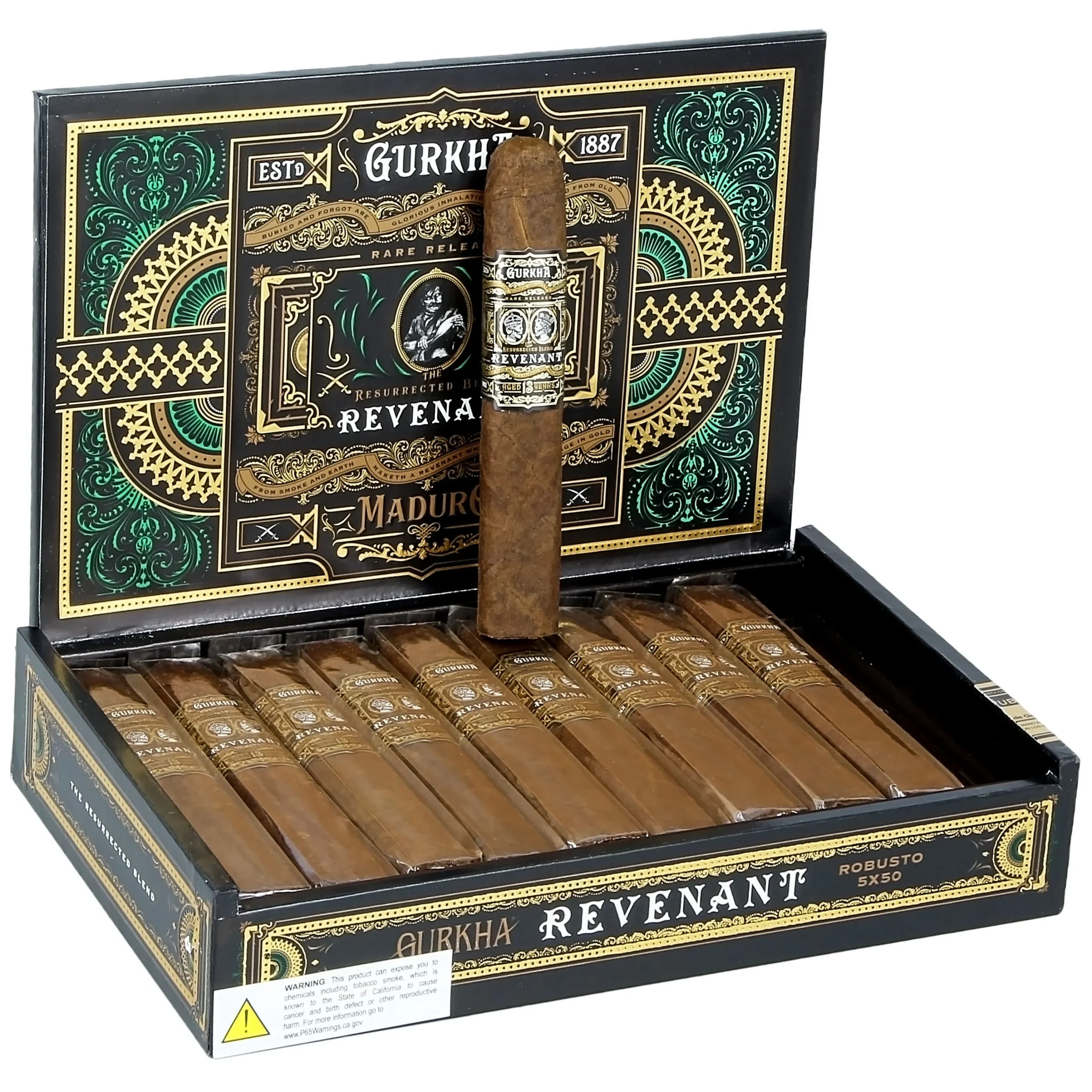 Gurkha Revenant Maduro Robusto 20'li